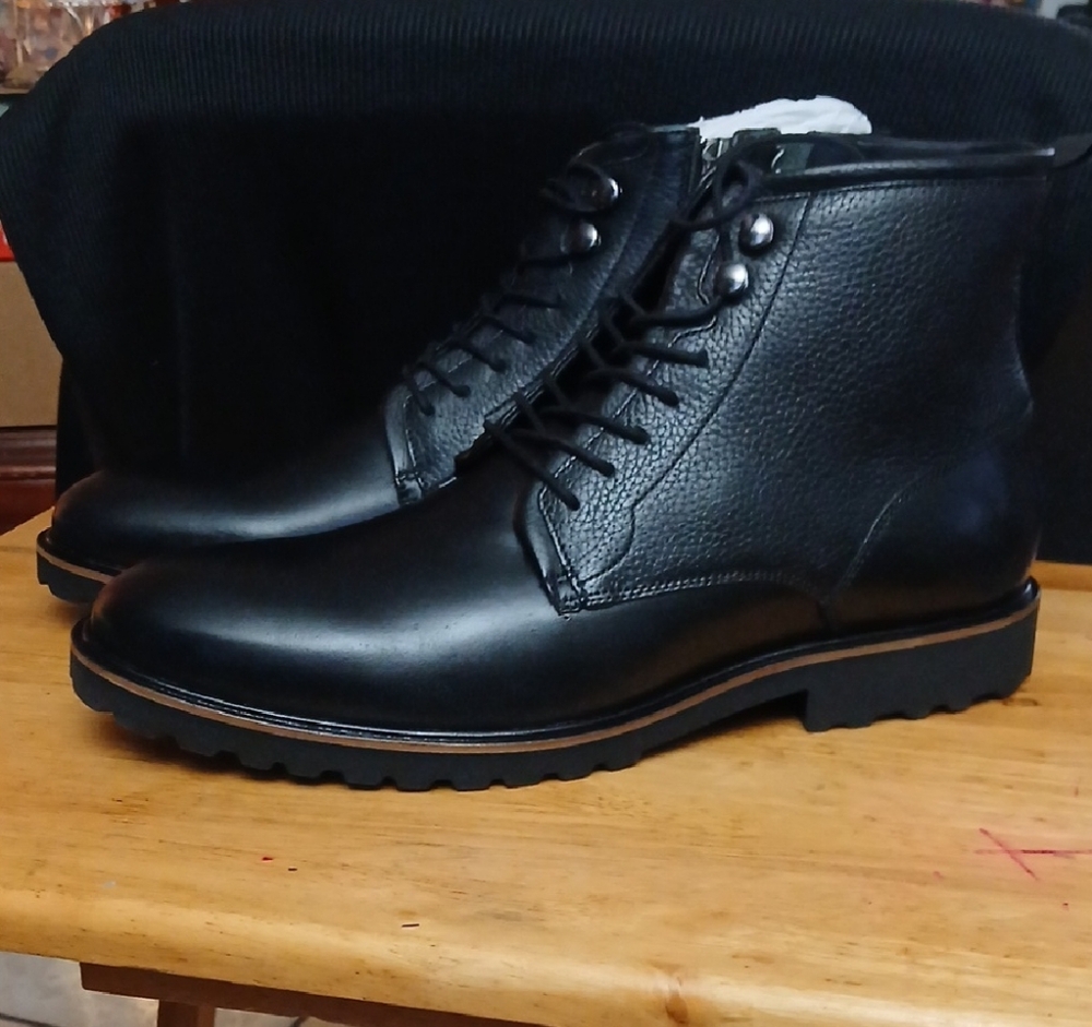 Donald J Pliner Black Leather Men's Boots